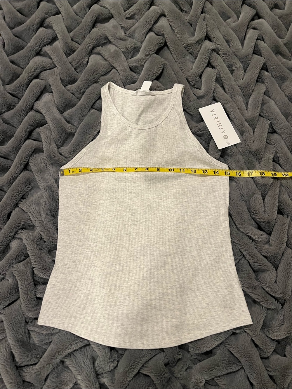 NWT Athleta Light Gray Heather Signature Rib Tank - Picture 13 of 14